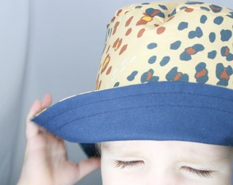 Leopard Print Child Bucket Hat, ready to ship