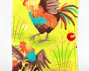 Chickens Crayon Wallet, ready to ship