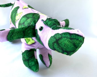 Broccoli Dachshund Minky Stuffed Animal, ready to ship