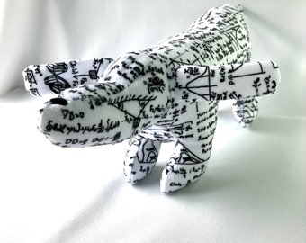 Physics Dachshund Minky Stuffed Animal, ready to ship