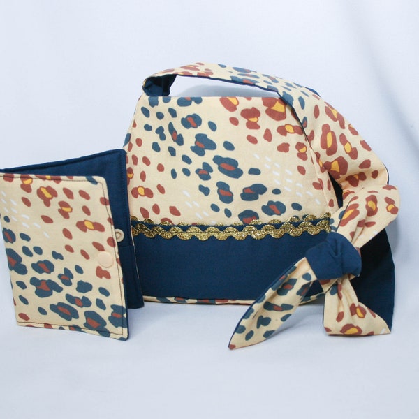 Leopard Print Child Purse and Crayon Wallet Set, ready to ship