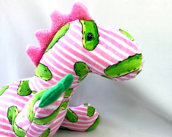 Pickles Minky Dinosaur Stuffed Animal, ready to ship