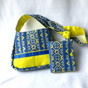 Ukrainisch inspirierte Kinder Geldbörse und Buntstift Brieftasche Set, versandfertig