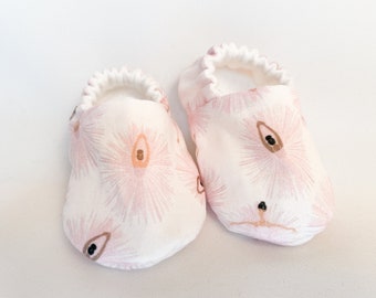 Ballerina Baby Shoes, 0-3 or 3-6 or 6-9 months, ready to ship