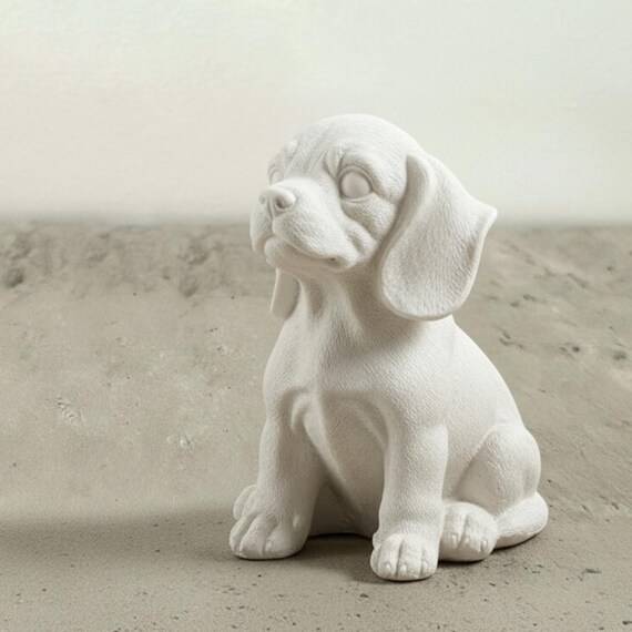 Buy Ceramic Beagle Puppy Figurine – White Dog Statue, X