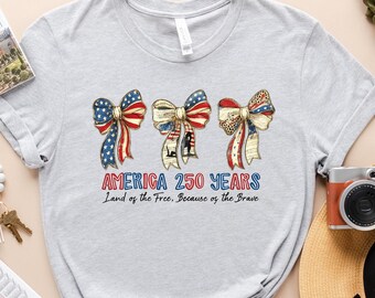 Vaterländische Bögen für das 250-jährige Jubiläum der USA, 250 Jahre Freiheit Shirt, Amerika 250. Geburtstag T-Shirt, 4. Juli Shirt,