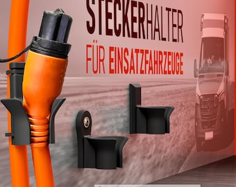 Plug holder for ambulance battery maintenance. DEFA plug holder for emergency vehicles. Includes mounting hardware!