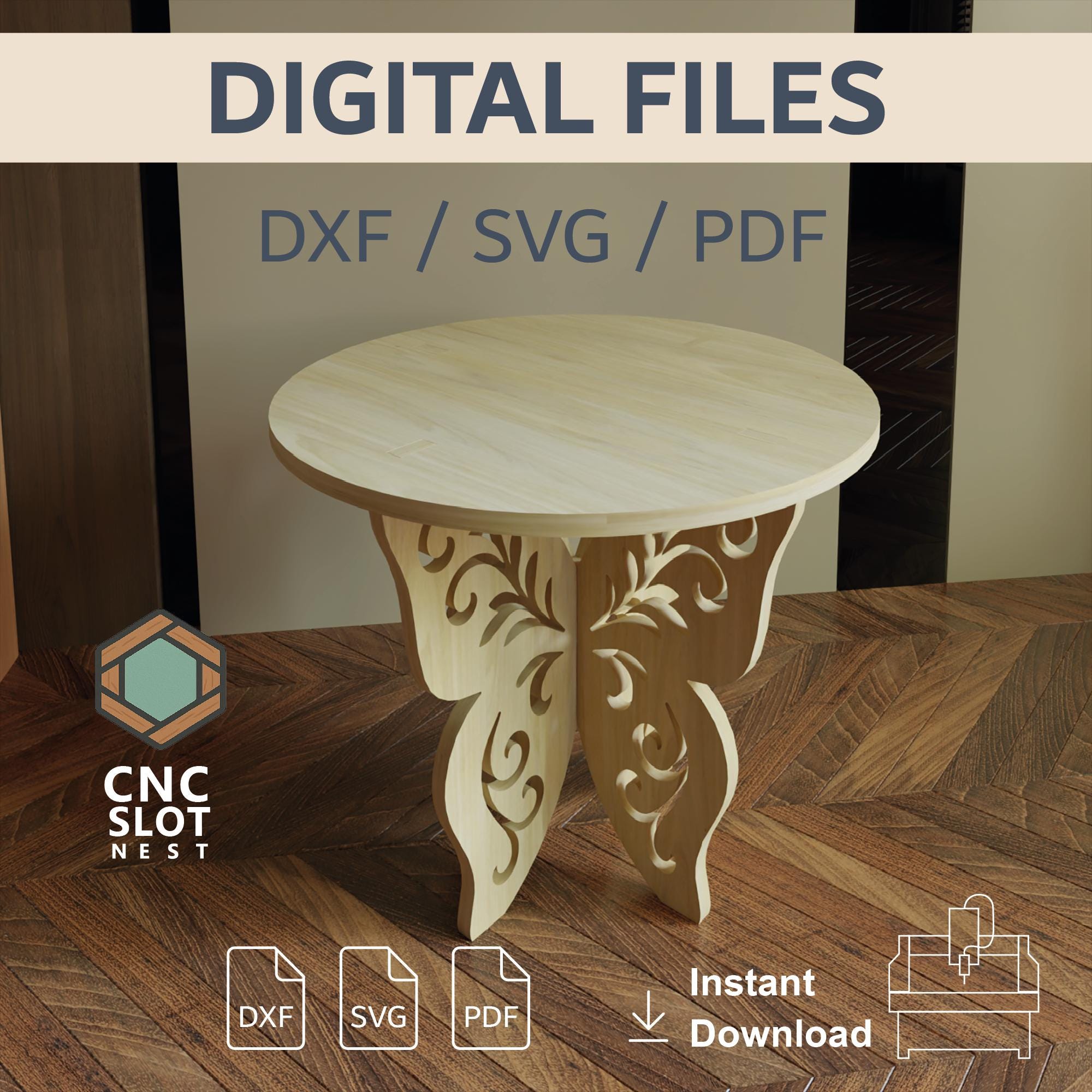 Butterfly CNC Table – Digital Download (dxf, Svg, Pdf) - Etsy