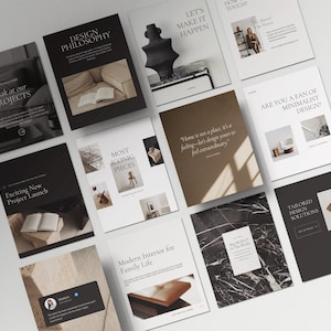 Interior Design Social Media Templates: Canva Posts (Digital Download) image 2