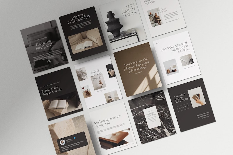 Interior Design Social Media Templates: Canva Posts (Digital Download) image 2
