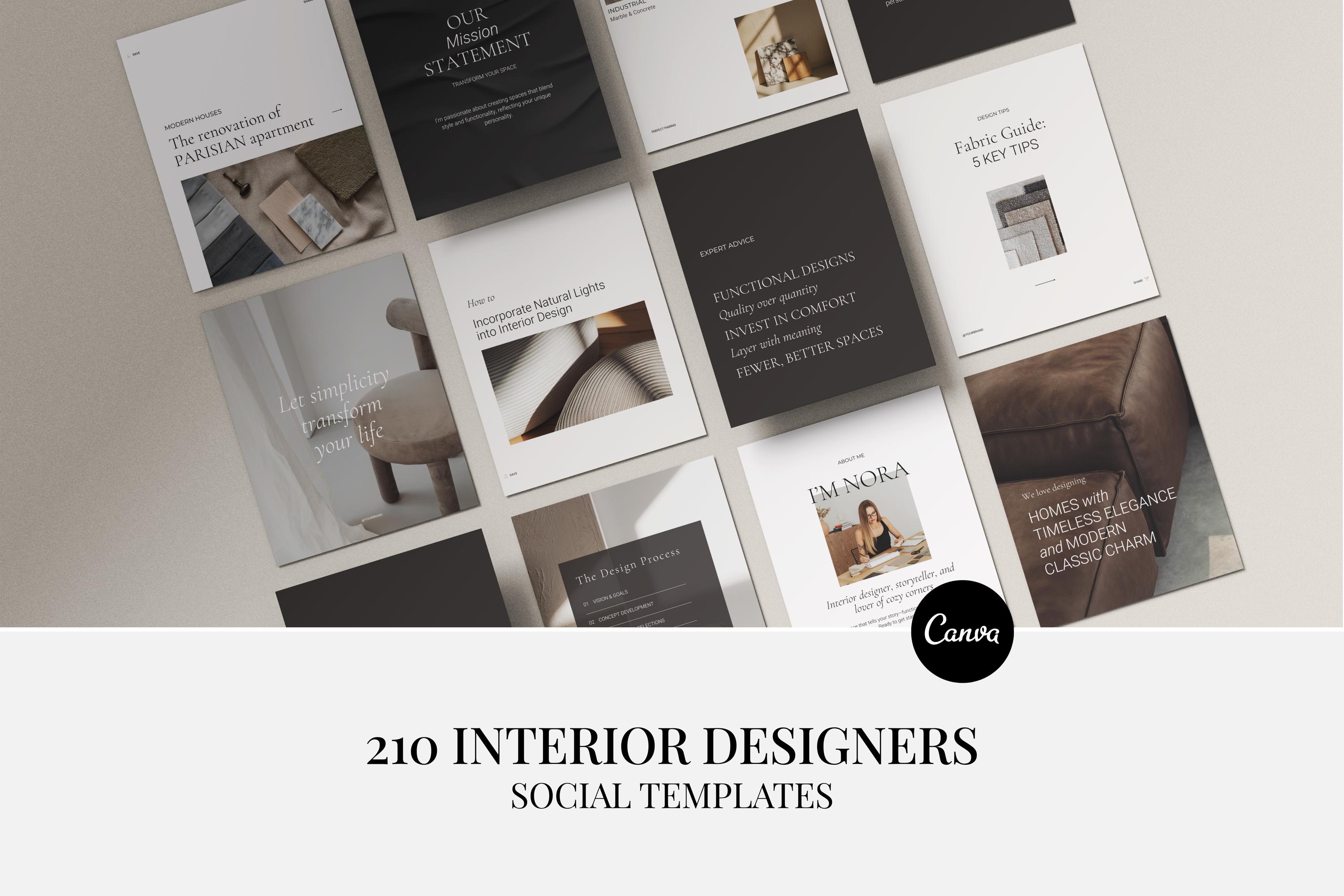 Interior Design Social Media Templates: Canva Posts (digital Download ...