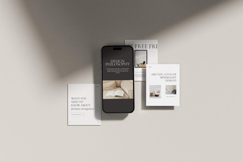 Interior Design Social Media Templates: Canva Posts (Digital Download) image 6