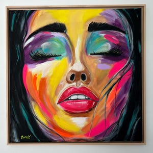 Canvas picture of a woman&#39;s face