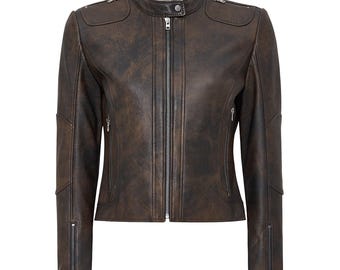Vtg 80s Chocolate Brown Suede Leather Zip Jacket 8 - Etsy