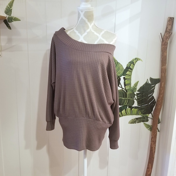 BATWING Sweater Top | Organic Bamboo Waffle Knit | Available in various colors | Sizes XXS-XXL | eco fashion, artisan made,sultry gothic top