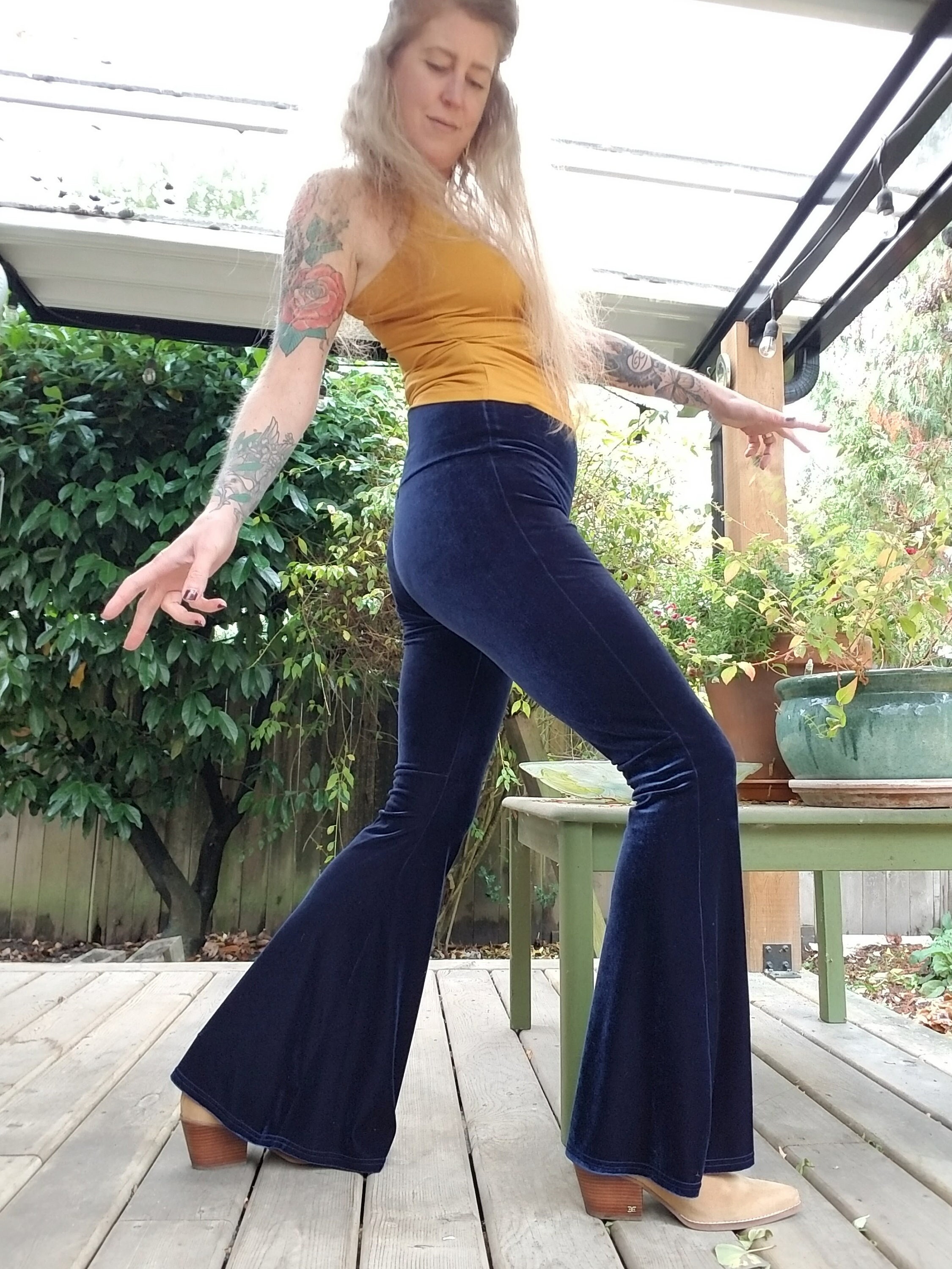 Velvet Flare Pants -  Canada