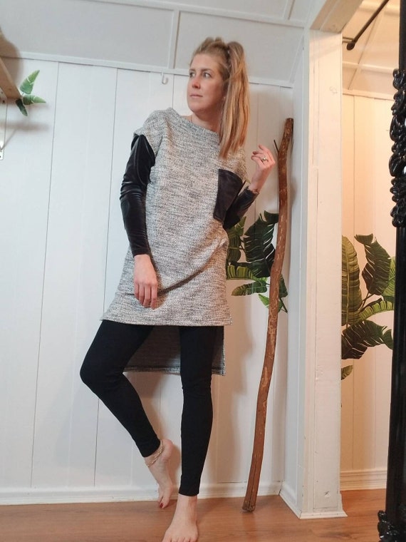 Contrast Sweater with Elbow Patches