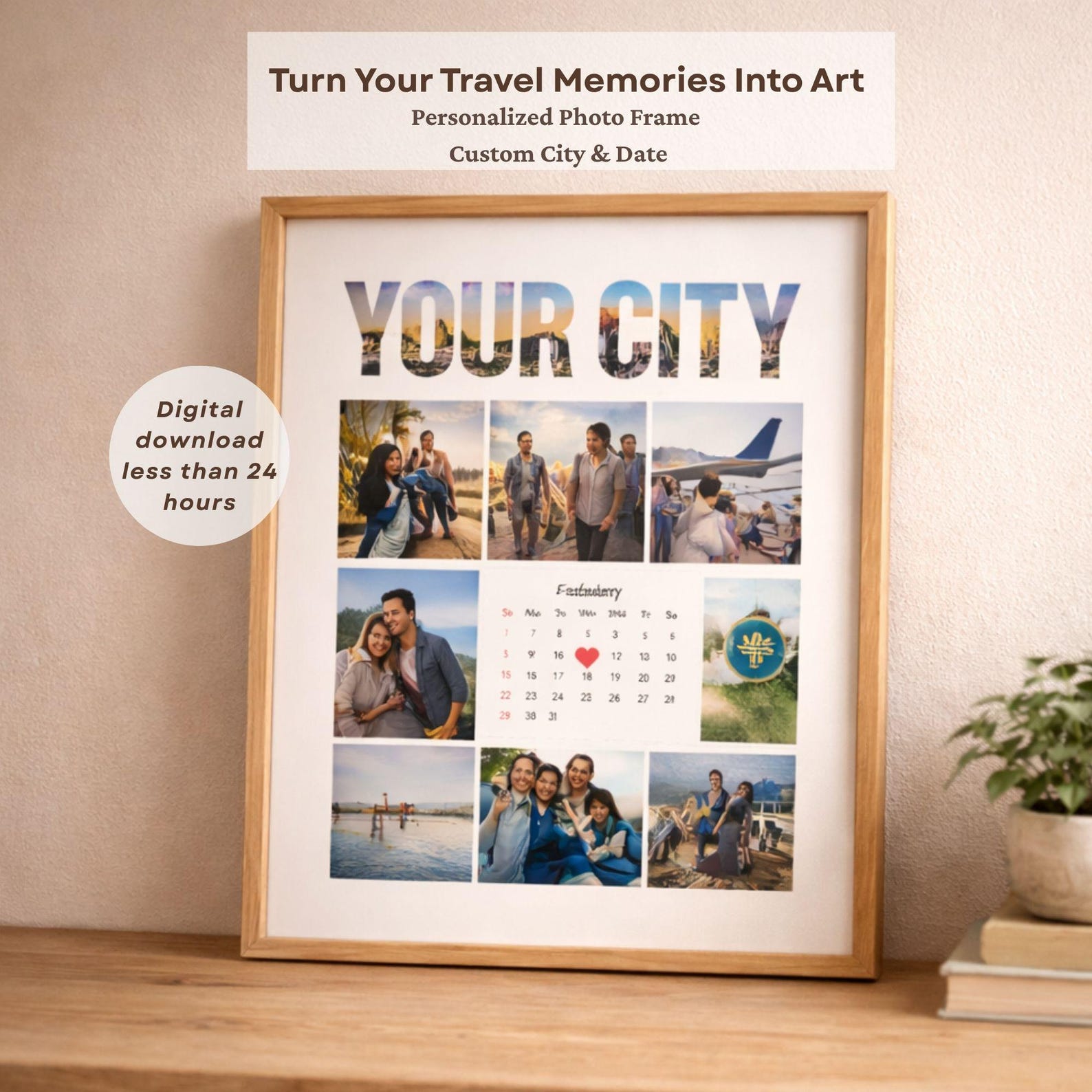 Travel Frame Model Travel Frames, Custom Travel Photo Collage,personalized Vacation Memory ...