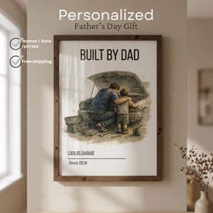 Personalized Mechanic Dad Gift, Custom Garage Workshop Decor, Father's Day Tools Wall Art, Professional Garage Sign for Dad, Dad's Workshop