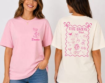 Custom Bachelorette Shirts, Personalized Hen Party T Shirts Team Bride, Bride Tribe Tops, Bridal Party Shirt, Hen Do Group Outfits Tee