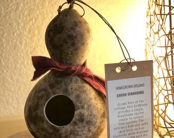 Gourd Birdhouse, All Natural Gourdhouse, Organic, Homegrown, Handmade, No Glues or Chemicals