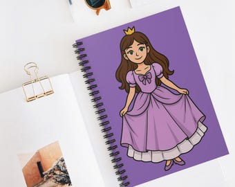 Princess Spiral Notebook, Office Gifts, Princess Notebook
