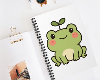 Cute Frog Spiral Notebook, Cute Notebook, Notebook for Journaling, Gift for Friend, Frog Lover Gift, Writing Gifts, School Gift