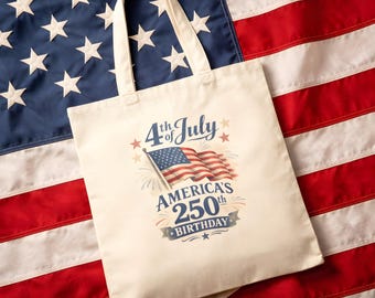 Patriotic Tote, Fourth Of July Tote Bag, Tote Bag, Cotten Canvas Tote Bag