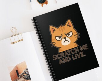 Angry Cat Spiral Notebook