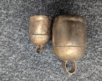 Large Christmas Bells for Decoration – Cow Bells for Rustic Christmas Decor – Gold Bells for Christmas Decorations – Vintage Bells