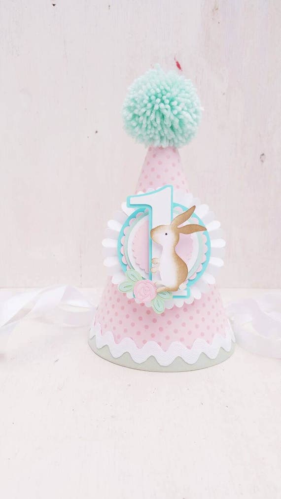 Some-bunny is One Party Hat | Easter Birthday Party | First Birthday | Flowers | Garden Party | Rose | Easter Bunny Pink Hat | Spring Party Il_570xn
