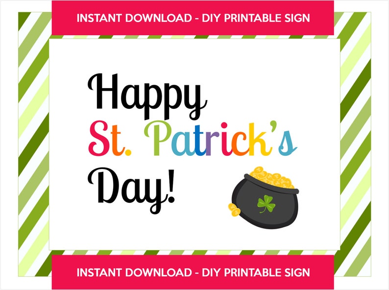 Happy St Patrick S Day Free Printable