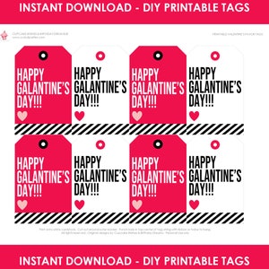 Galentine's Day Gift Tag , Galentine's Day Printable Gift Tag, Happy Galentine's Day, Galentine's Download, Galentine Printable, VDAY Sucks image 2