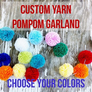 Custom Yarn Pompom Garland image 1