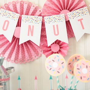 Donuts Valentine Printable Party Banner Donuts Birthday Banner Love Donuts Party Printable Donut Party Kids Valentine Printables image 2