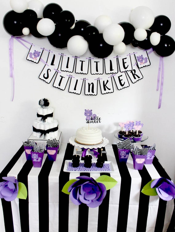 Little Stinker Party Kit | Baby Shower | First Birthday | Celebration | Kids Party | Skunk | Woodland Party | Little Critter Birthday | Baby Il_570xn