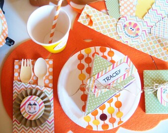 Kids Thanksgiving Printables | Thanksgiving | Pilgrim | Turkey |Owl | Indians | Fall Harvest Printables | Kids Table Party Printables