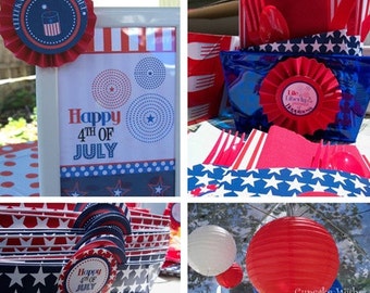 Fourth of July Party Printables: Patriotic Decorations (PDF)