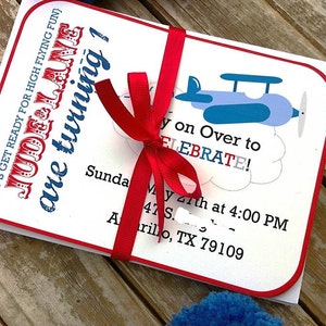 Little Aviator Printable Invitation Set, Airplane Birthday Party, Plane out of Sight, Airplane, Pilot, Time Flies, Let&#39;s Go, Let&#39;s Fly, Fly