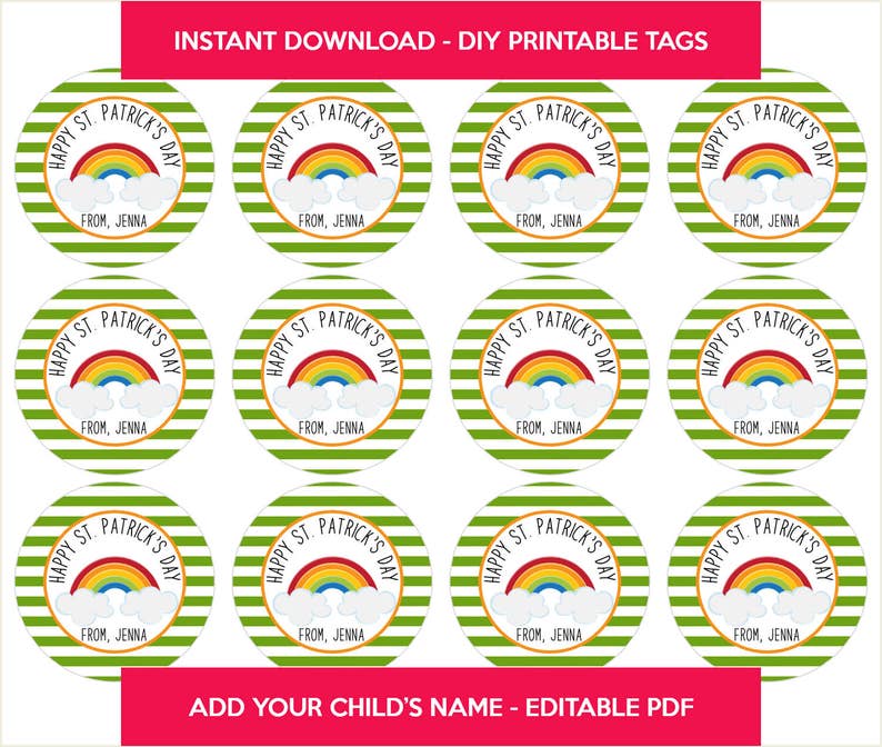 Happy St. Patrick's Day Rainbow Gift Tag image 2