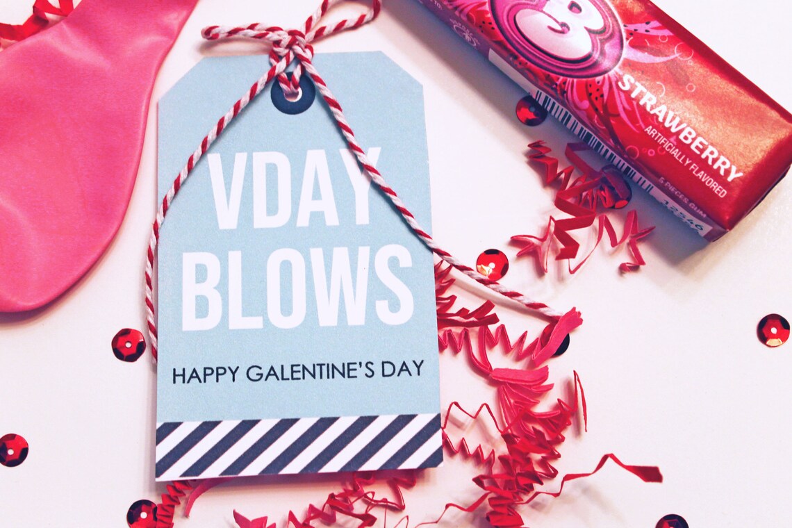 Galentine's Day Printable Galentine's Day Gift Tag - Etsy