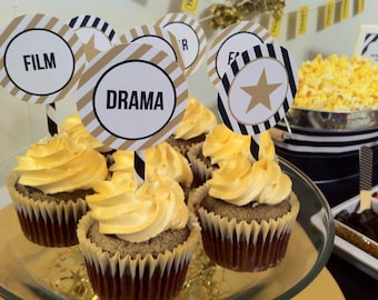 Movie Night Party Printables, Oscars Theme (PDF Download)