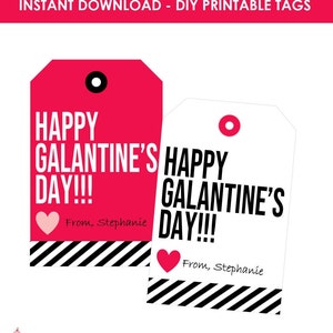 Galentine's Day Gift Tag , Galentine's Day Printable Gift Tag, Happy Galentine's Day, Galentine's Download, Galentine Printable, VDAY Sucks image 1