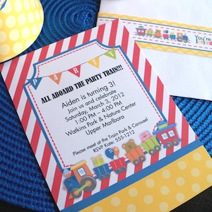 Train Party Printable Party, Geburtstagszug, Zug Themenparty, Partyzug, Alle An Bord, Choo-Choo, Get on the Train, Little Explorer, Go