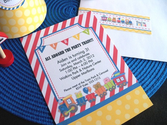 Train Party Printable Party, Birthday Train, Train themed party, Party Train, All Aboard, Choo-Choo, Get on the Train, Little Explorer, Go Il_570xn