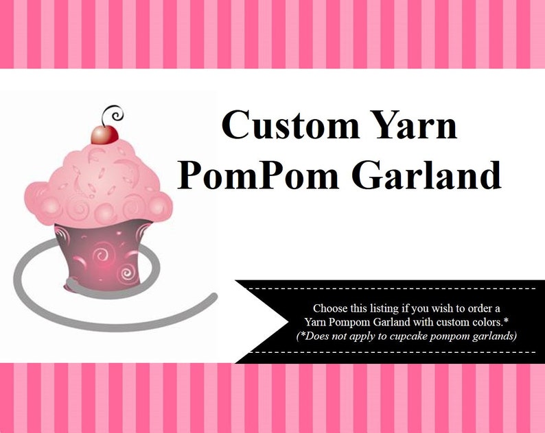 Custom Yarn Pompom Garland image 3