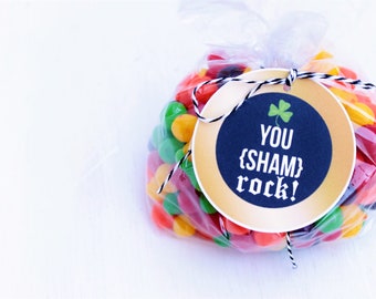 You SHAM-ROCK! St. Patrick's Day Labels |  St. Patrick's Day Tags | Favor Tags | Happy St. Patrick's Day | Shamrock Printable Label Tag