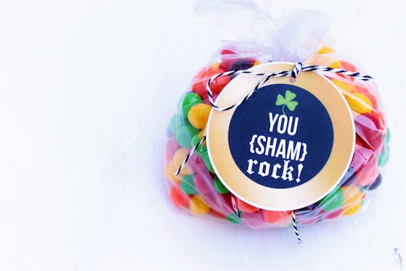 You SHAM-ROCK! St. Patrick's Day Labels | St. Patrick's Day Tags | Favor Tags | Happy St. Patrick's Day | Shamrock Printable Label Tag Il_570xn