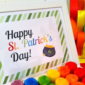 St. Patrick's Day Printable Sign | Happy St. Patrick's Day | Prints | St. Patrick's Day | Sign | Digital Sign | St. Patrick's Day Party