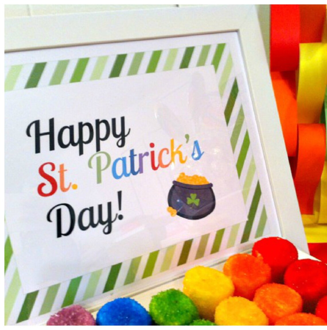 St. Patrick's Day Printable Sign Happy St. Patrick's | Etsy